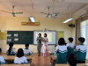 Cô giáo Phạm Hồng Nhung hoàn thành phần thi